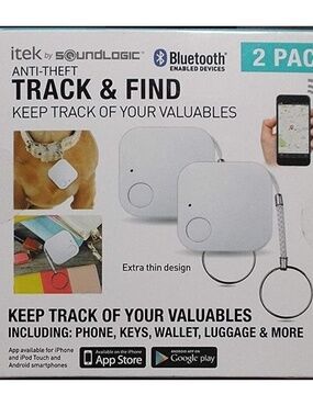 Bluetooth Track and Find Remote Locator by iTek Soundlogic 2 Pack